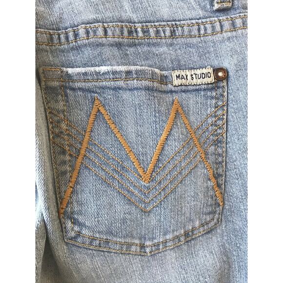 Max Studio Low Rise Stretch Flare Denim Jeans - Picture 10 of 11